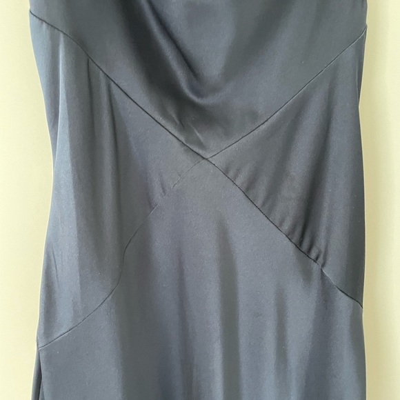 BCBG MAX AZRIA dark blue beaded evening gown. - Picture 5 of 7